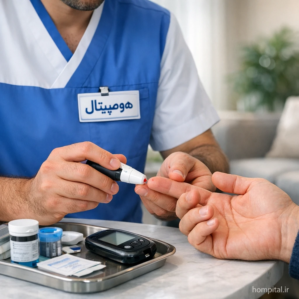اندازه‌گیری قند خون در منزل با هومپیتال